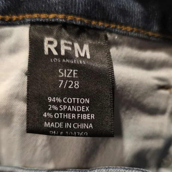 RFM Los Angeles High Rise Straight Jeans Women’s 7/28 Blue - Picture 2 of 4